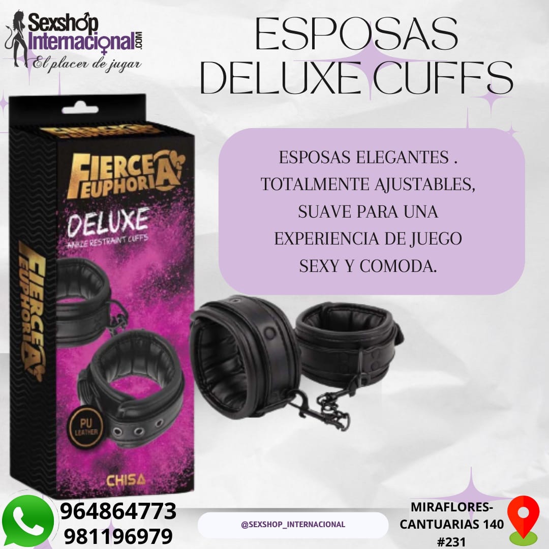 JUEGO DE ESPOSAS CORREA AJUSTABLE-SUAVE-SEXSHOP LIMA 971890151 